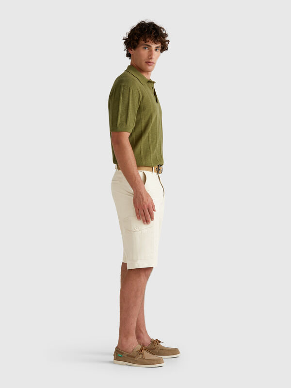 Short cargo en pur coton Homme