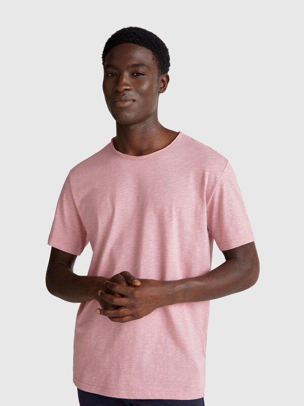 T-shirt en coton flammé Homme