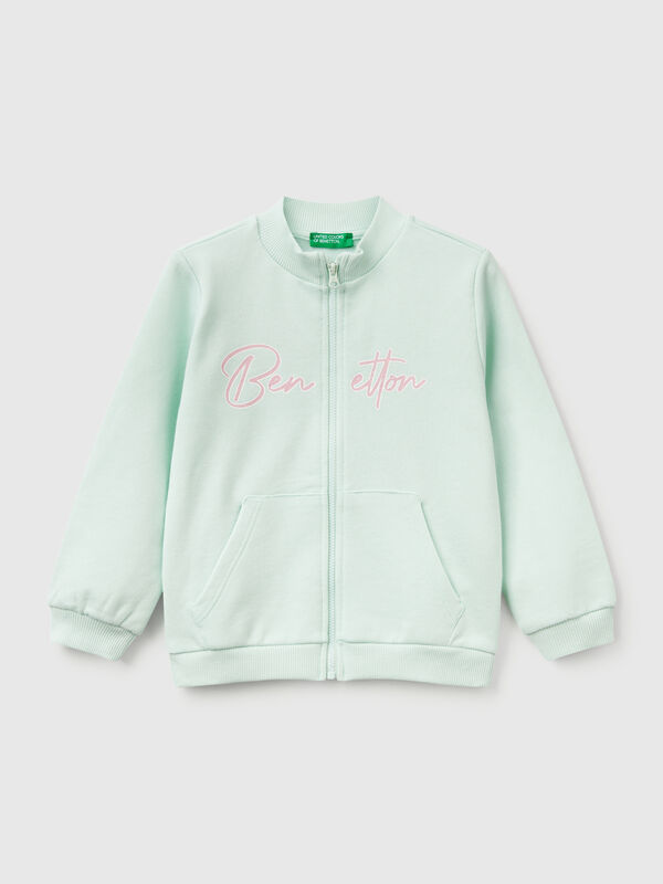 Sweat-shirt zippé en coton  Filles