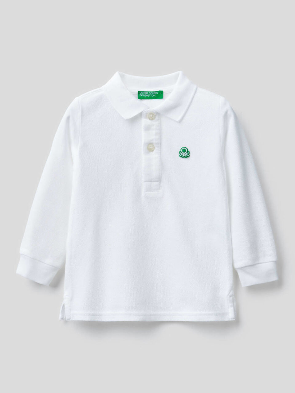 Polo manches longues en coton bio image number 1