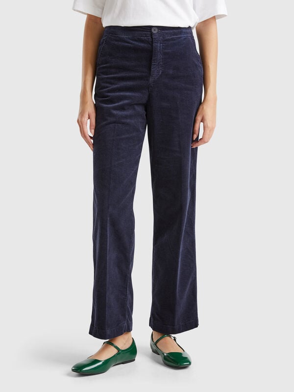 Pantalon large en velours Femme