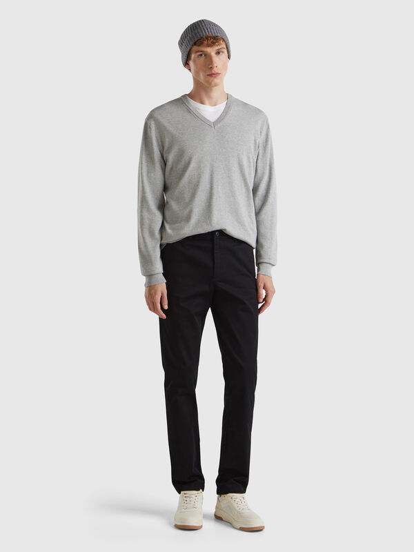 Chino slim en coton stretch Homme