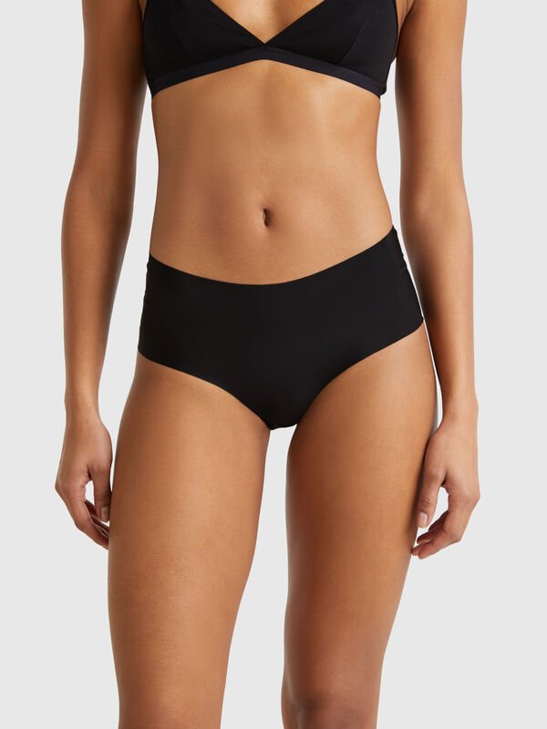 Jupe-culotte élastique avec dentelle Femme
