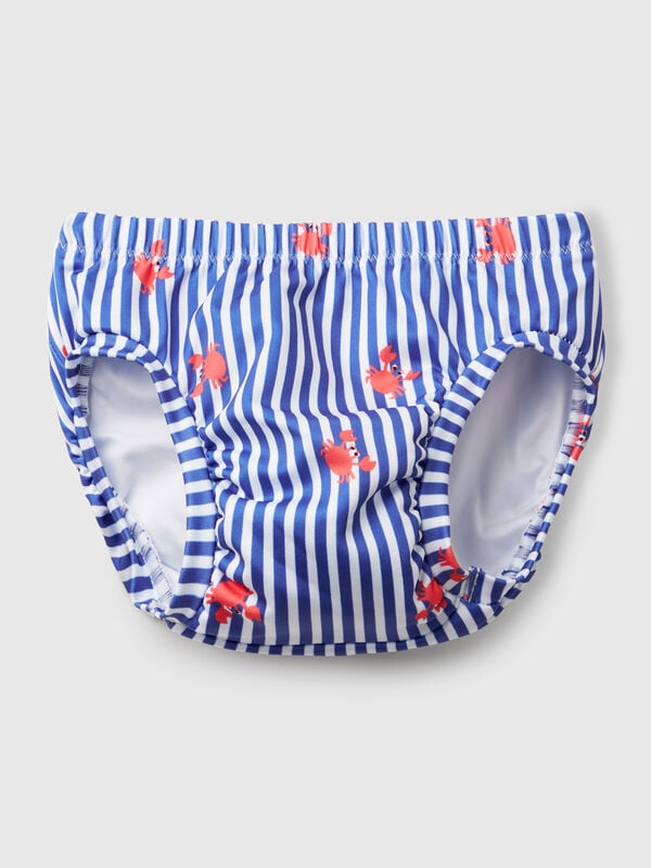 Bas de maillot de bain rayé avec crabes Naissancede