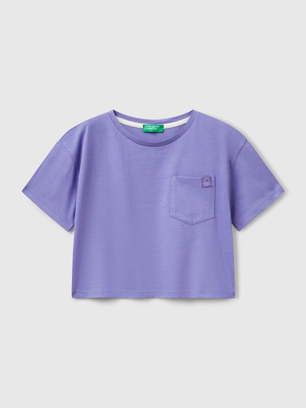 T-shirt coupe boxy avec imprimé au dos Filles