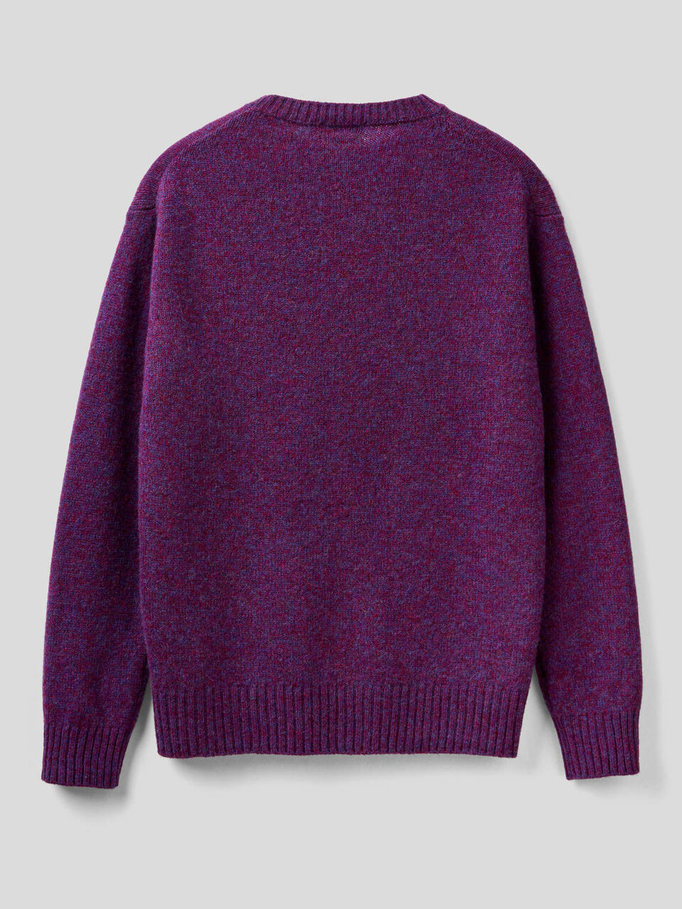Pull col rond en pure laine Shetland image number 2