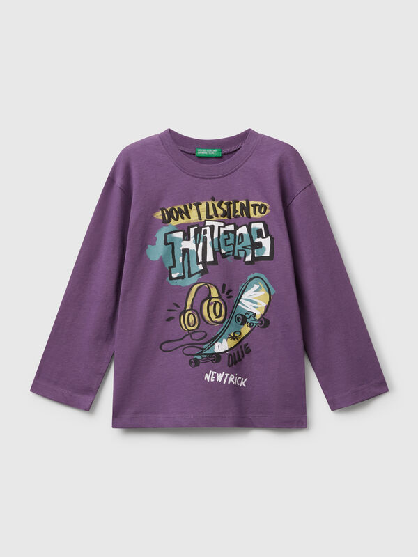 T-shirt à manches longues avec imprimé Garçon