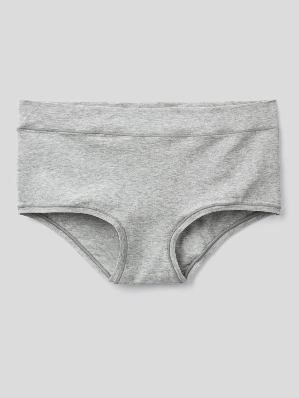 Culotte taille haute en coton stretch image number 1