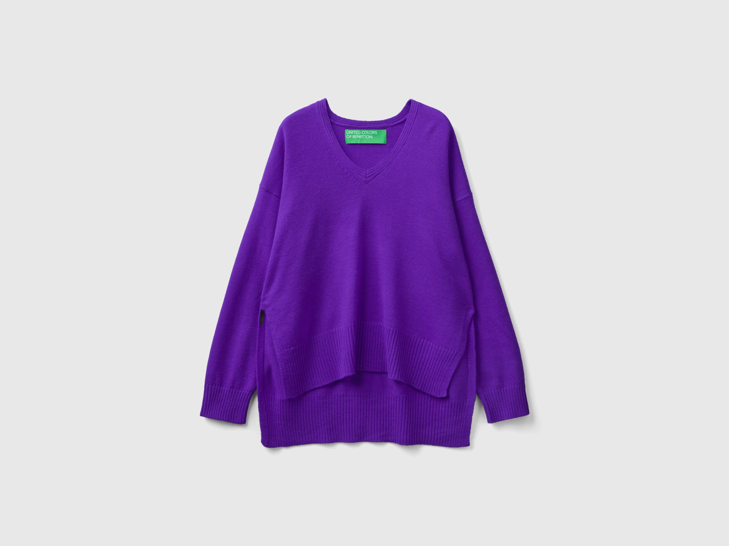 Benetton pull femme col v sales