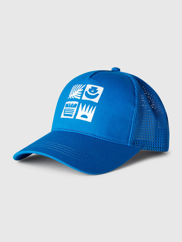 Casquette de baseball en coton et maille Garçon