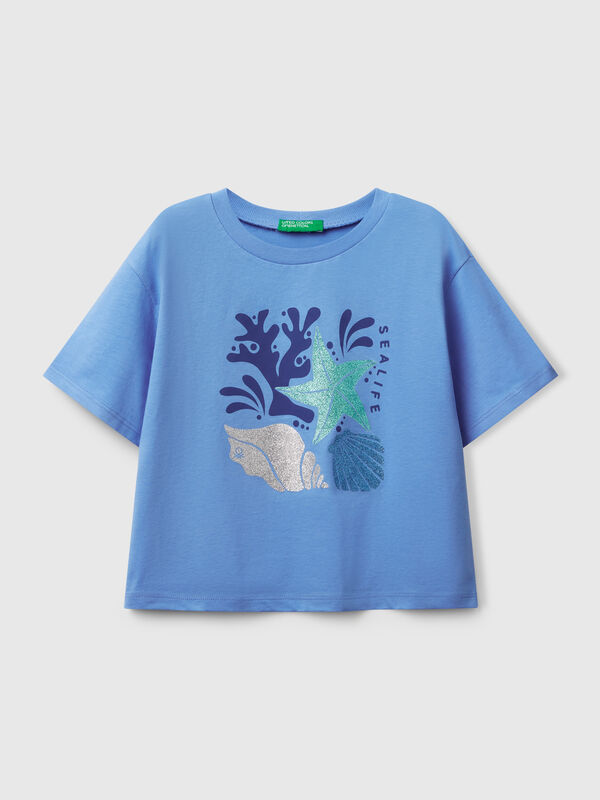 T-shirt avec imprimé pailleté Filles