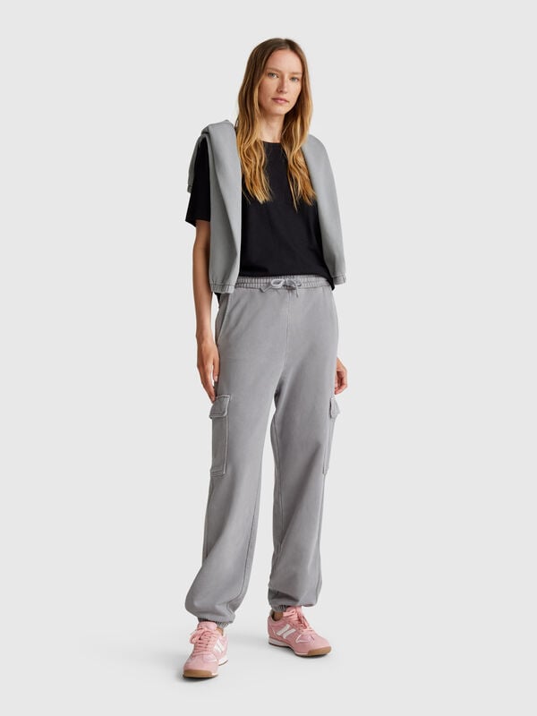 Pantalon cargo sweat-shirt Femme