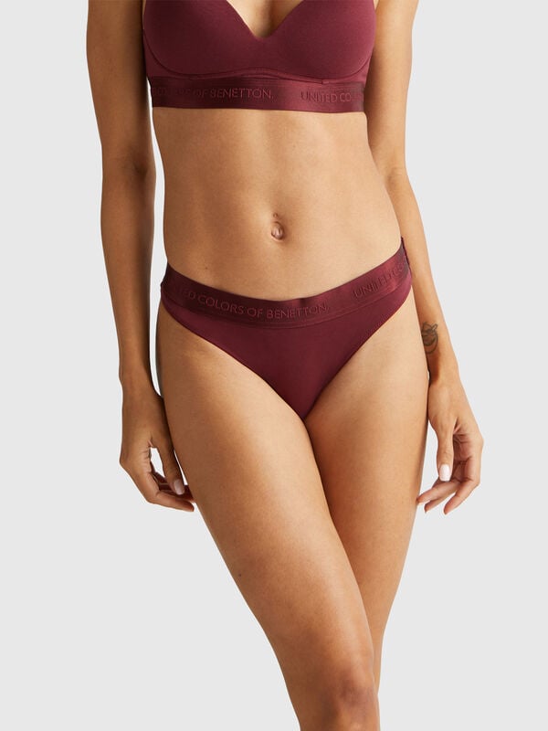 Slip en coton extensible Femme