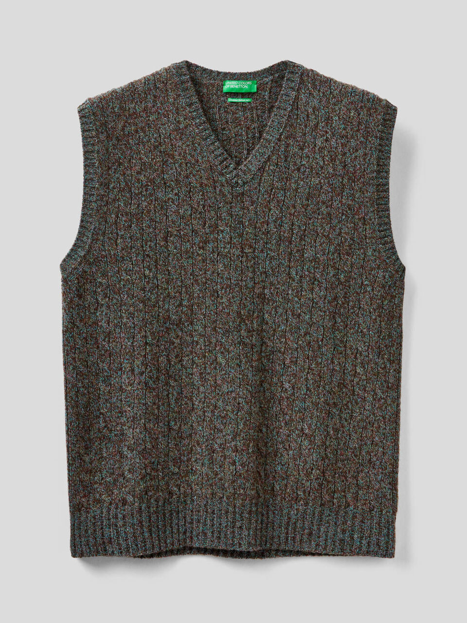 Veste sans manches en pure laine Shetland image number 1