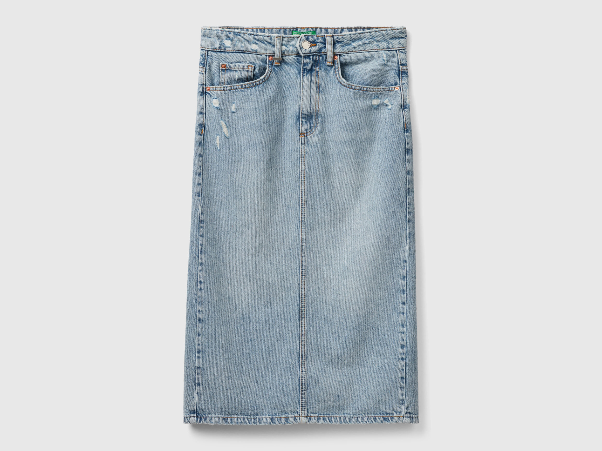 Jupe mi longue online en jean femme