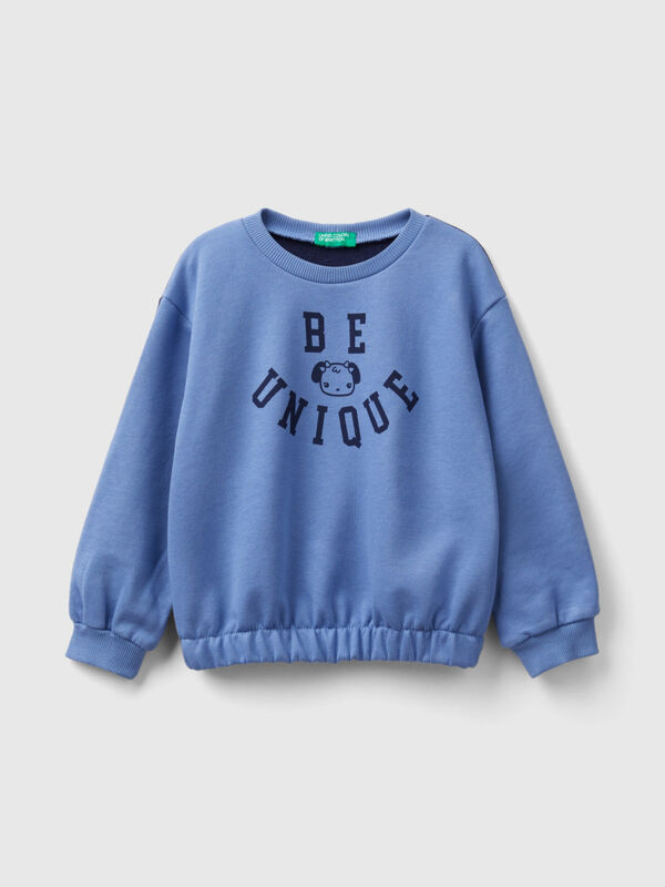 Sweat color block imprimé