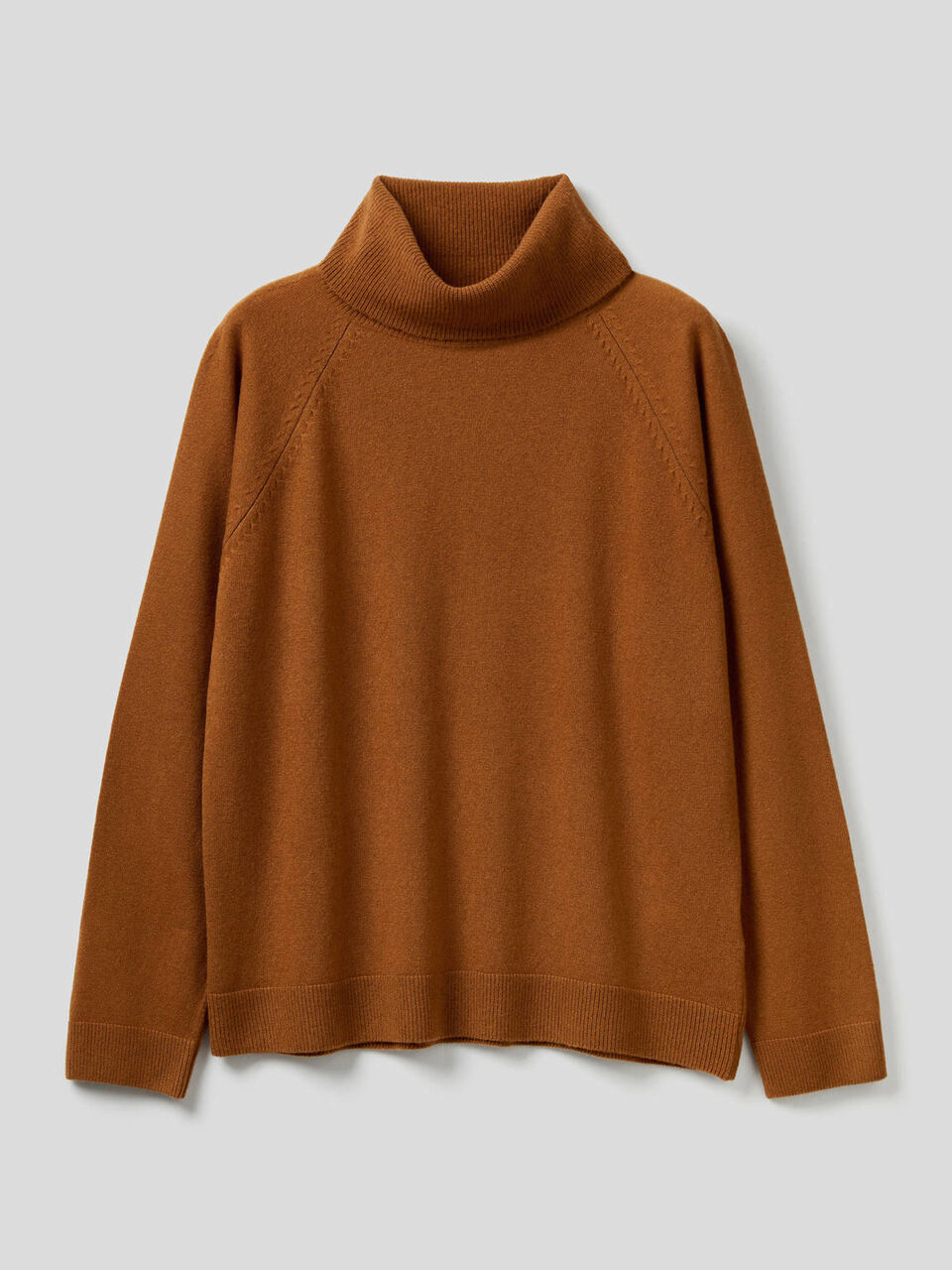 Pull col montant en mélange de laine et cachemire image number 1