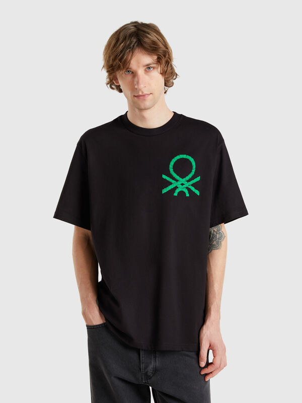 T-shirt avec imprimé devant et dos Homme