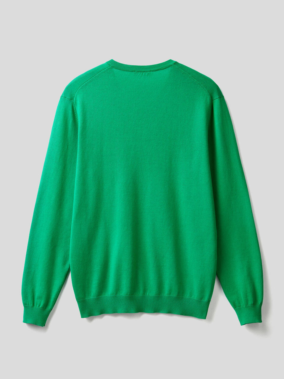 Pull en pur coton avec col en V image number 2