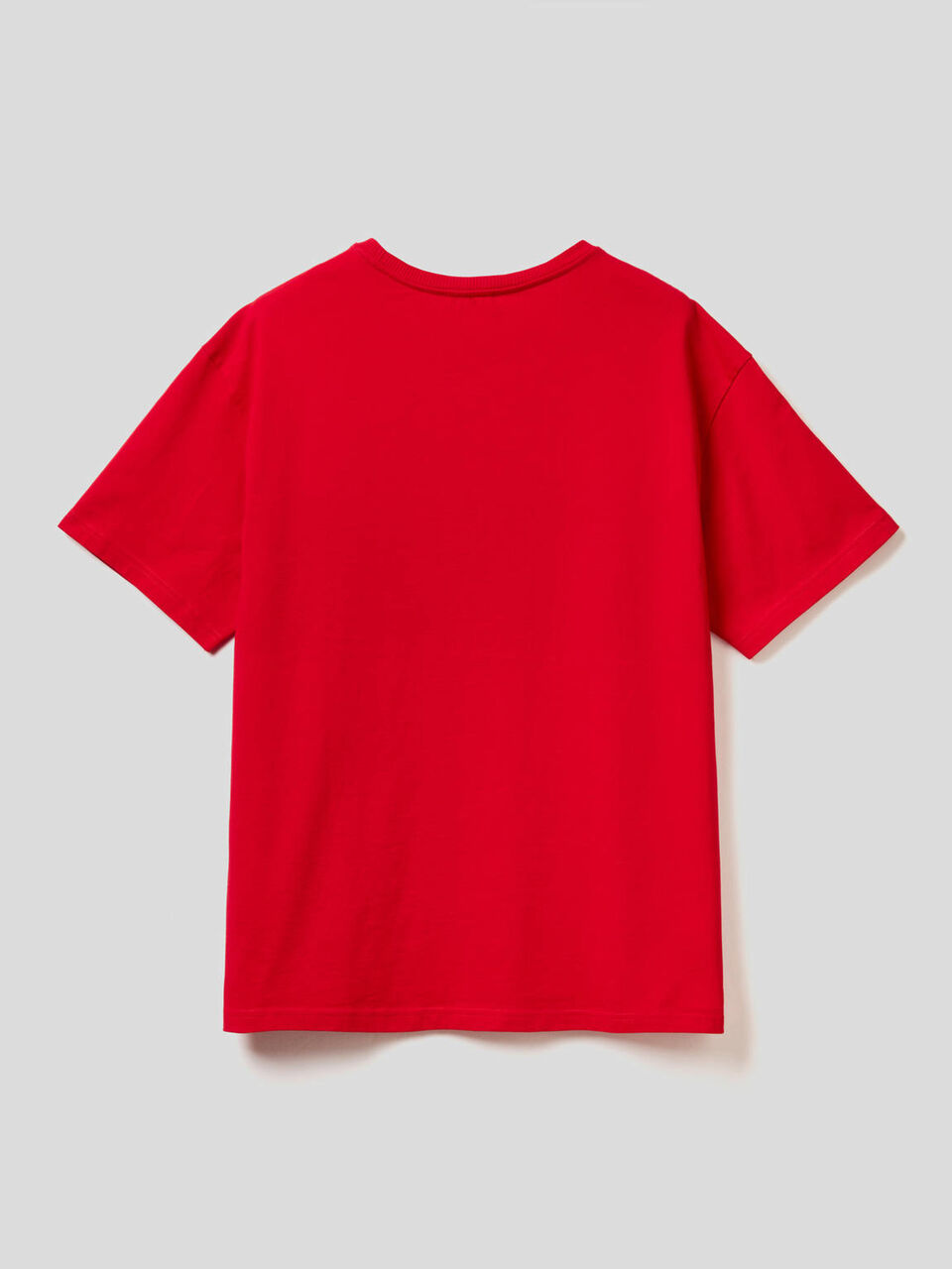 T-shirt 100% coton avec bande de couleur contrastée image number 2