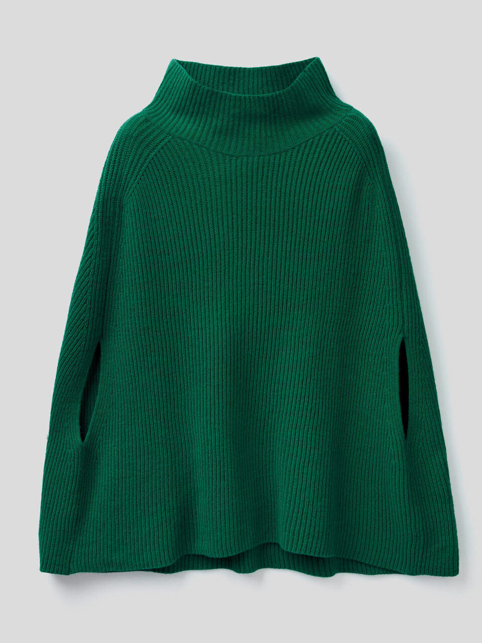 Poncho léger en mélange de laine image number 1