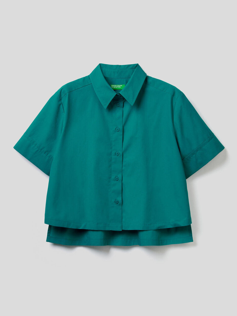 Blouse coupe boxy en 100% coton image number 1