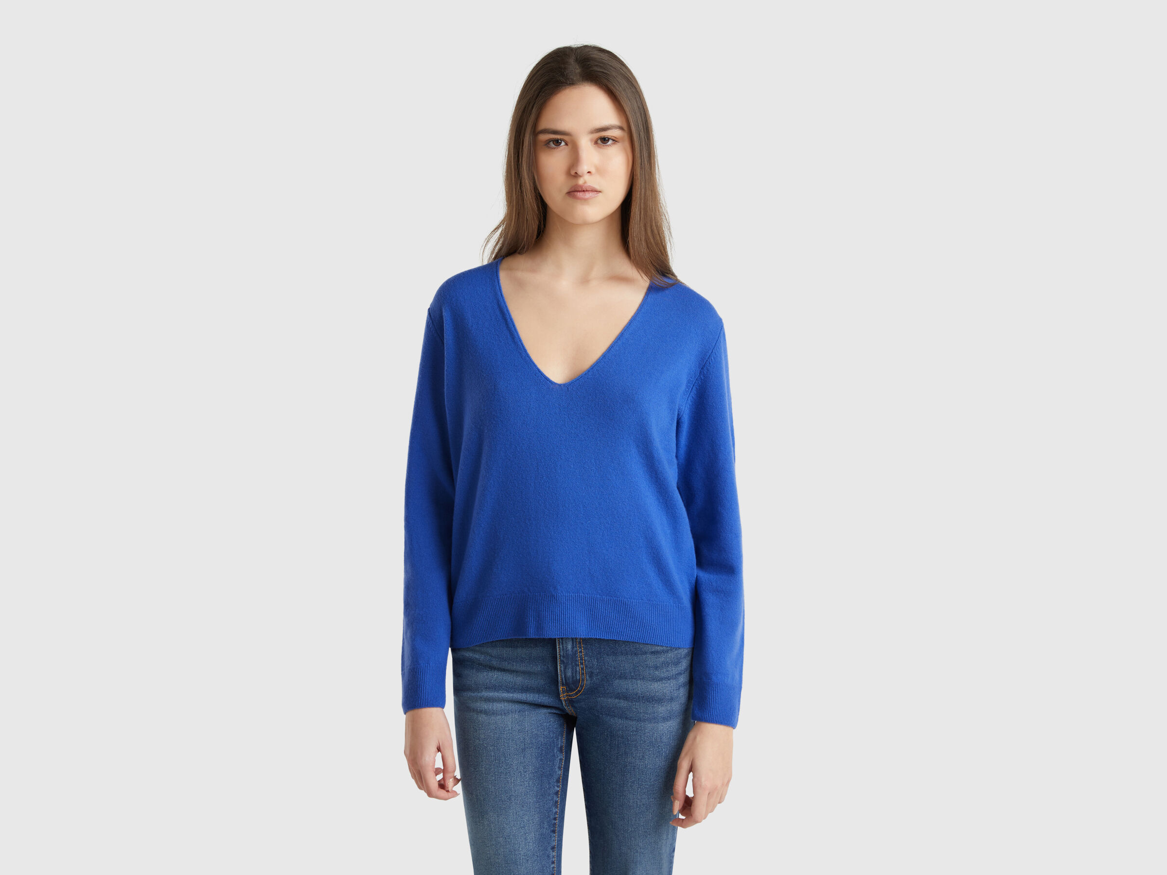 V NECK SWEATER L/S Femme image number 0