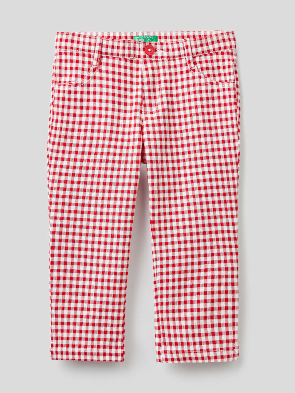 Pantalon cropped à carreaux image number 1