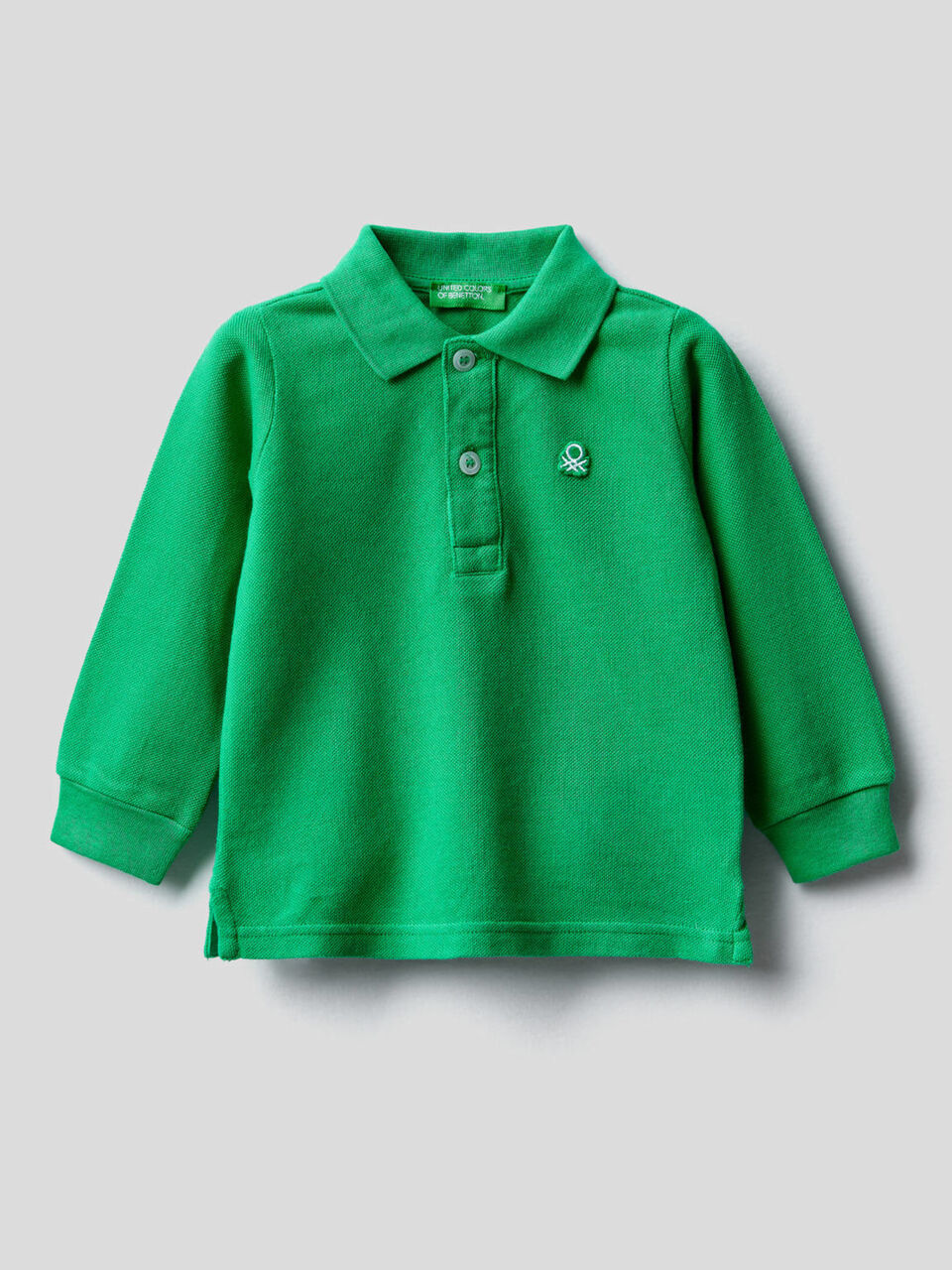 Polo manches longues en coton bio image number 1
