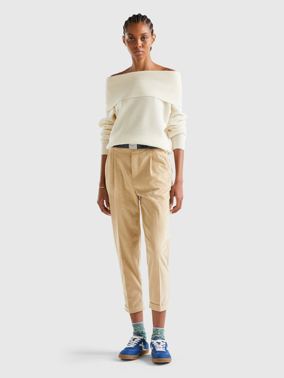 Pantalon chino femme taille haute clearance