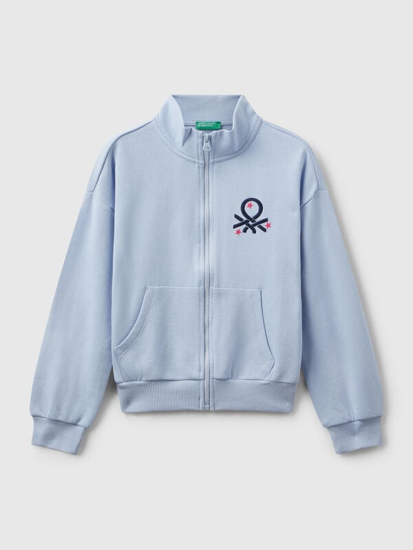Sweat-shirt zippé avec imprimé Filles