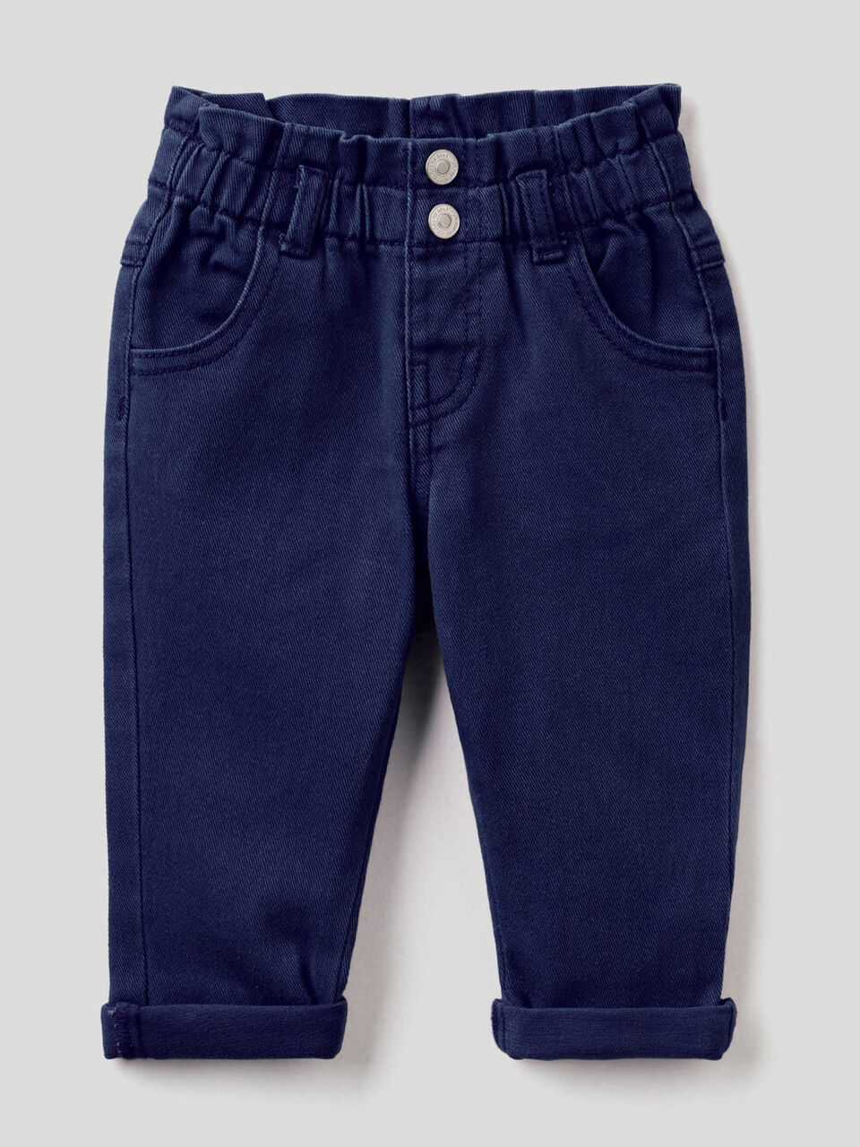 Pantalon paperbag en coton bio image number 1