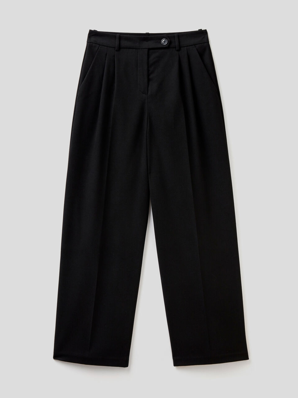 Pantalon en flanelle avec jambe droite image number 1