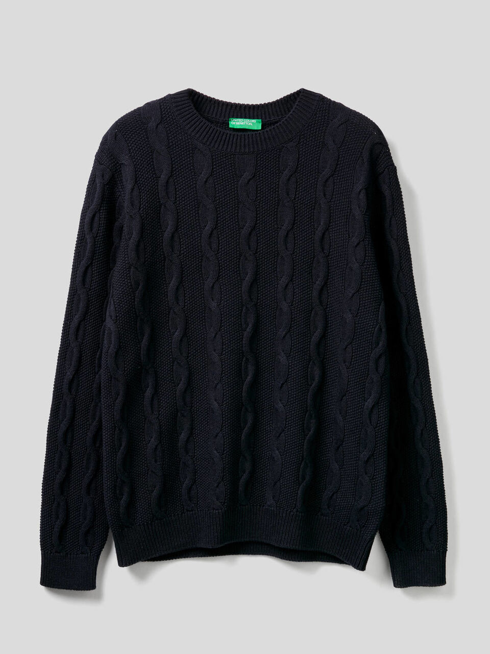 Maglione girocollo a trecce image number 1