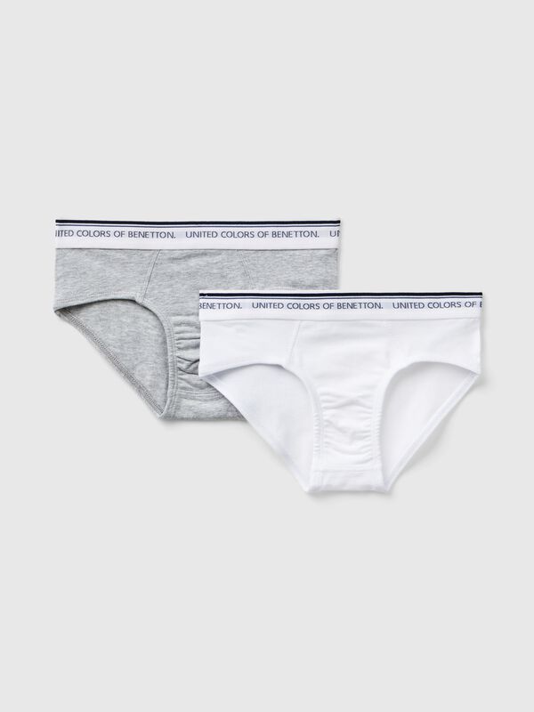 Deux slips avec élastique siglé Garçon