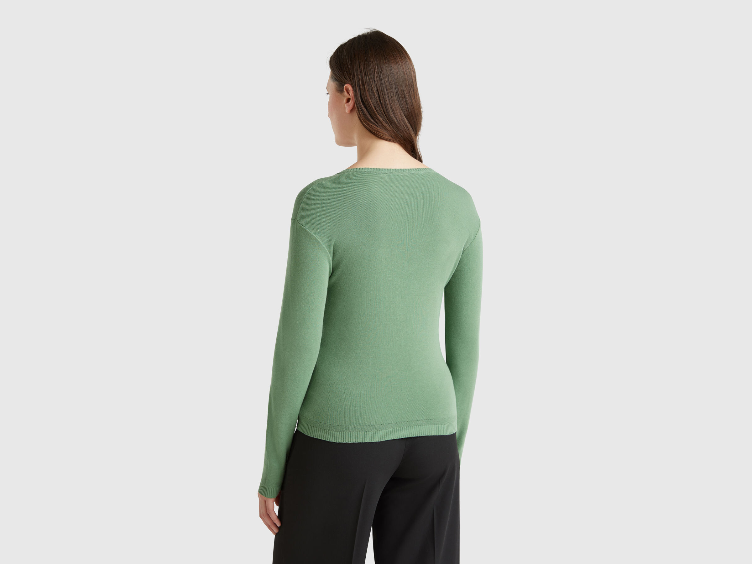 V NECK SWEATER L/S Femme image number 1