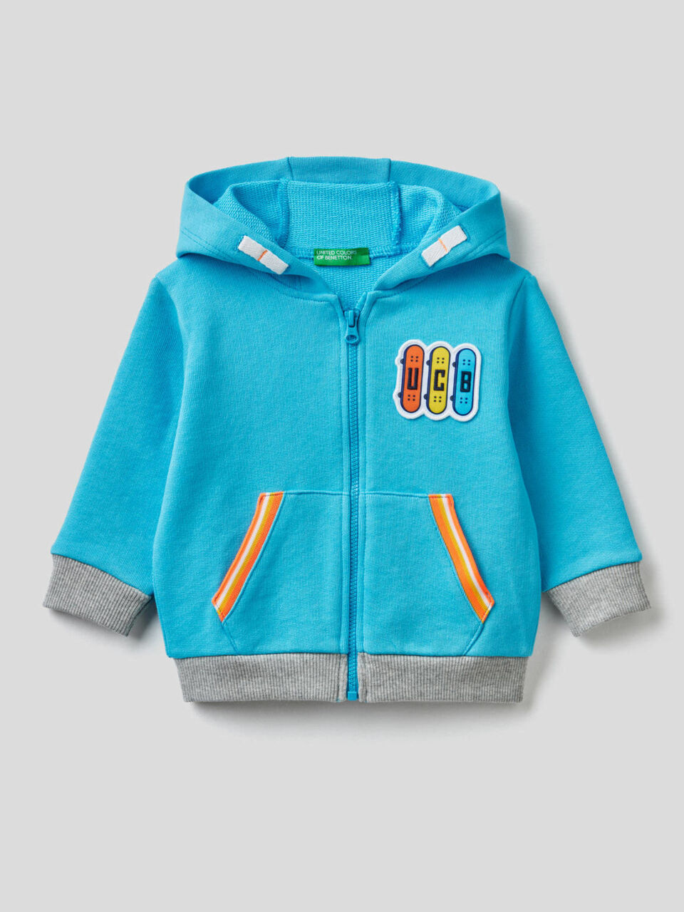 Sweat zippé avec capuche 100% coton image number 1