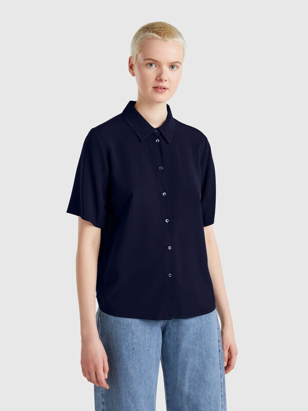 Chemise manches 3/4 en viscose Femme
