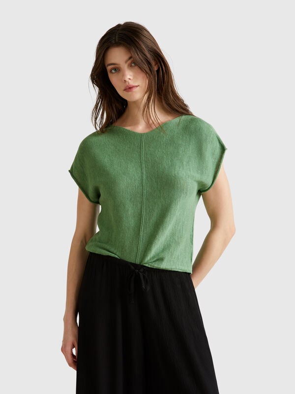 Pull en coton et lin Femme