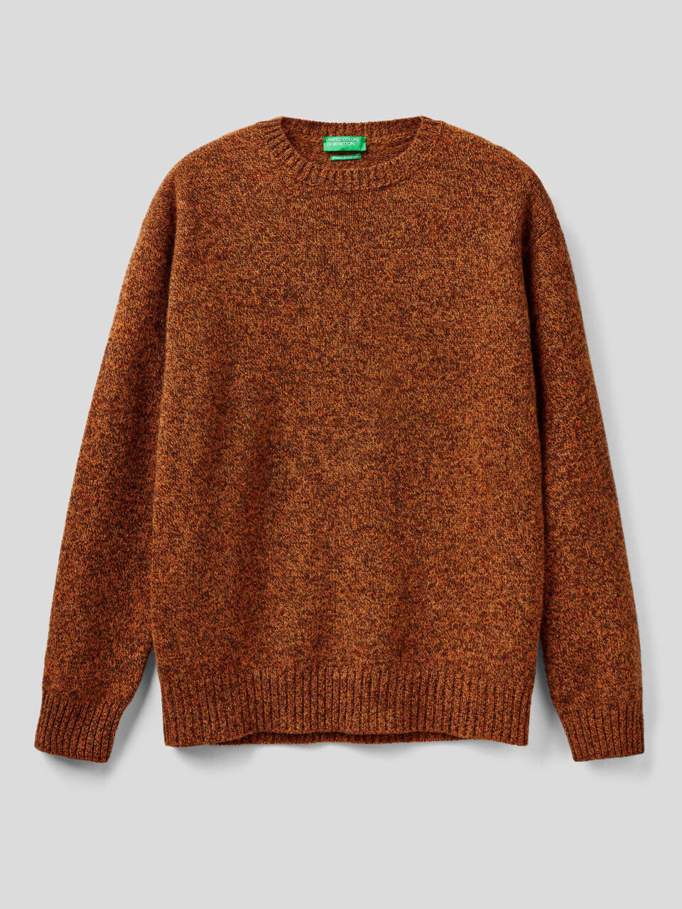 Pull col rond en pure laine Shetland image number 1