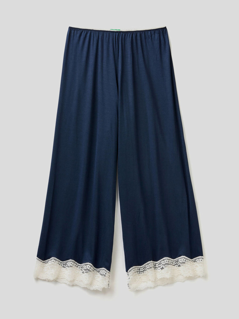 Pantalon cropped avec détails en dentelle image number 1