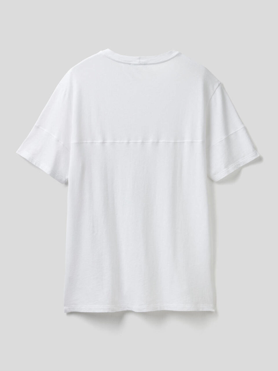 T-shirt uni en lin mélangé image number 2
