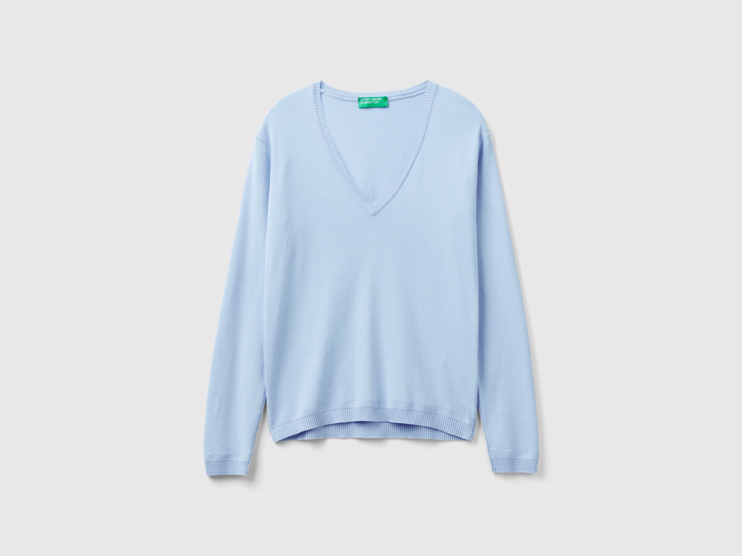 Benetton pull 2025 femme col v