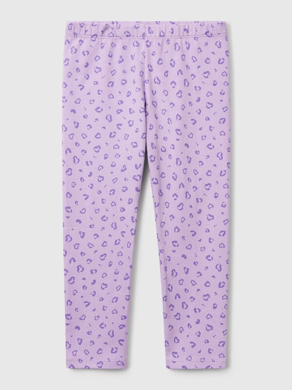 Legging lilas à imprimé animalier Filles