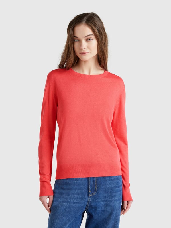 Chemise à manches longues en soie mélangée Femme