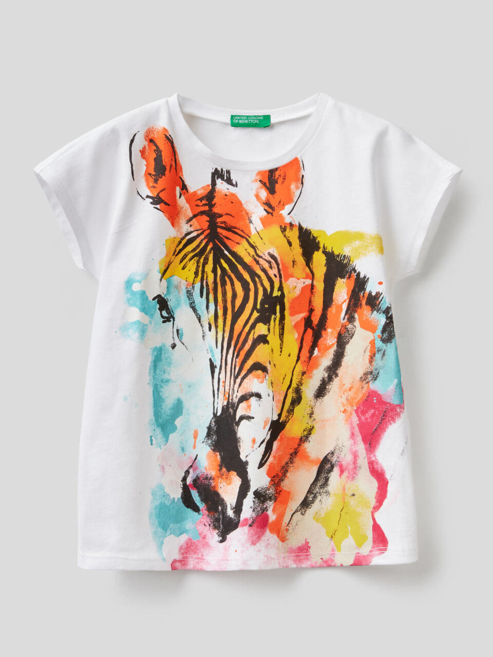 T-shirt avec imprimé zèbre multicolore image number 1