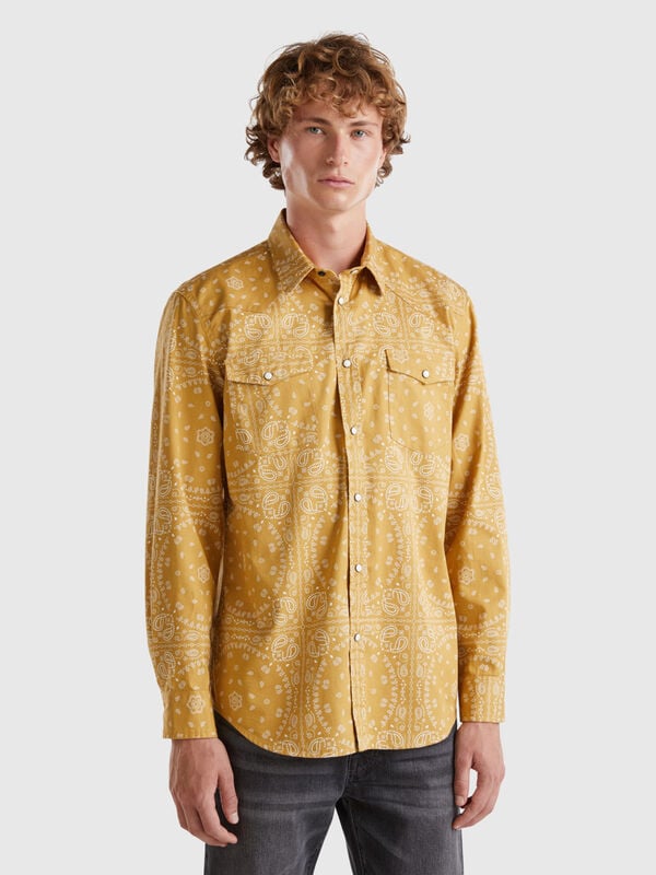 Chemise western à imprimé bandana Homme