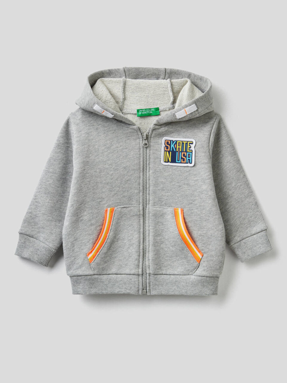 Sweat zippé avec capuche 100% coton image number 1