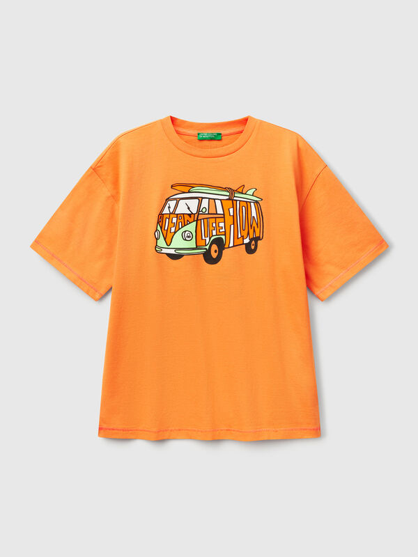T-shirt avec imprimé devant et dos Garçon