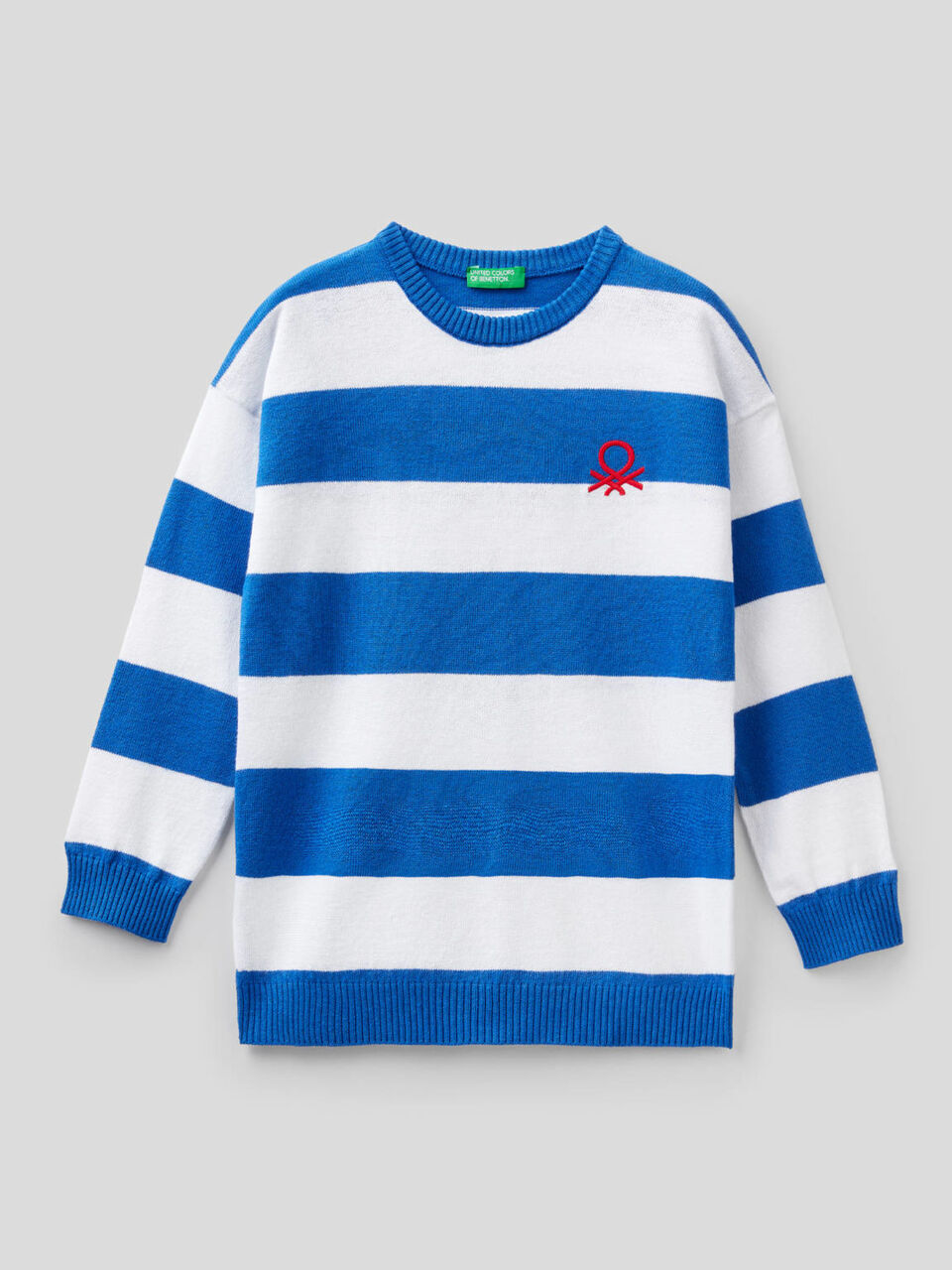 Pull à rayures avec logo image number 1
